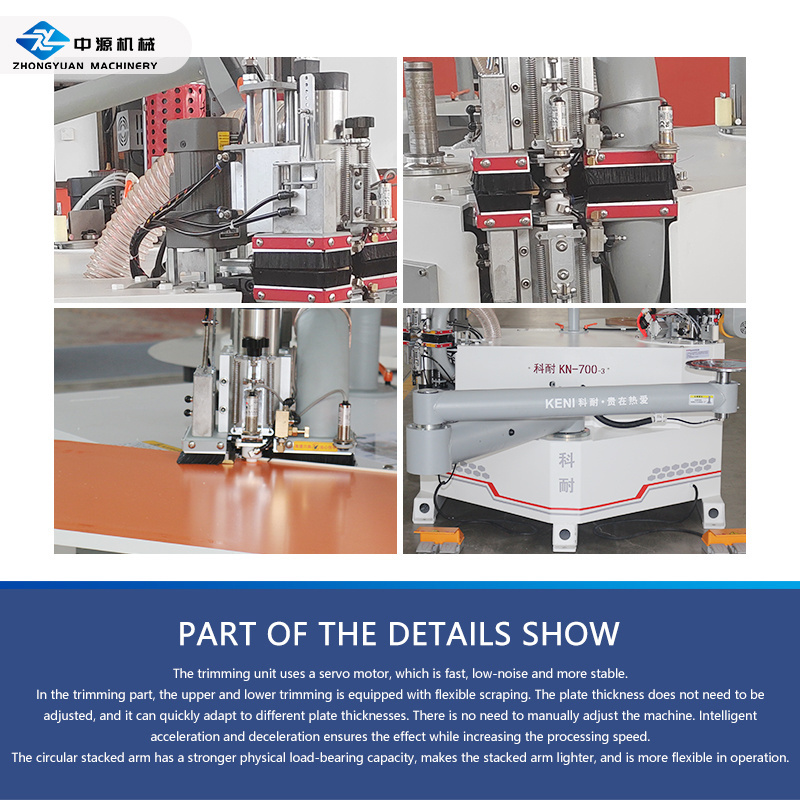 KN 700 3 kdt high speed rocker arm manual melamine plywood curve edge bander edge banding machine automatic pur glue