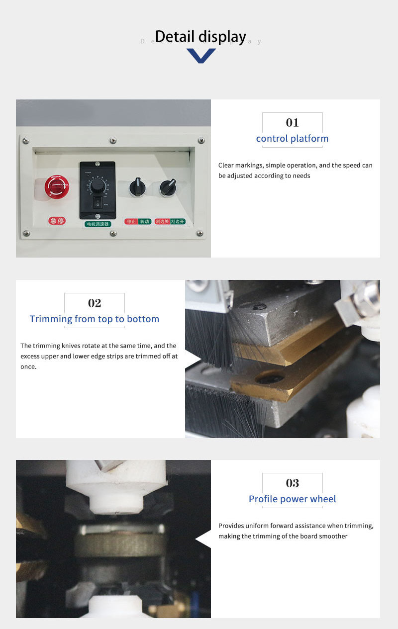 Edge binding machine automatic rough trimming edge polishing and trimming machine edging machine wood corner trimming