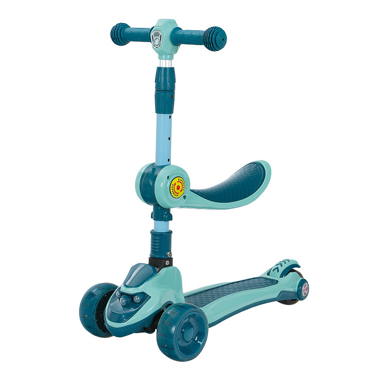 2023 the cheapest scooter kid hot sale kid toy 2 in 1 can seat kick scooter with light and music