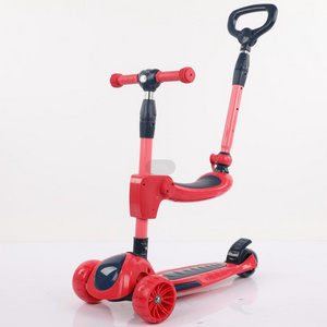 3 in 1 handlebar kick scooter for kids and children scooter with  music and light on sale with 3 pu wheels