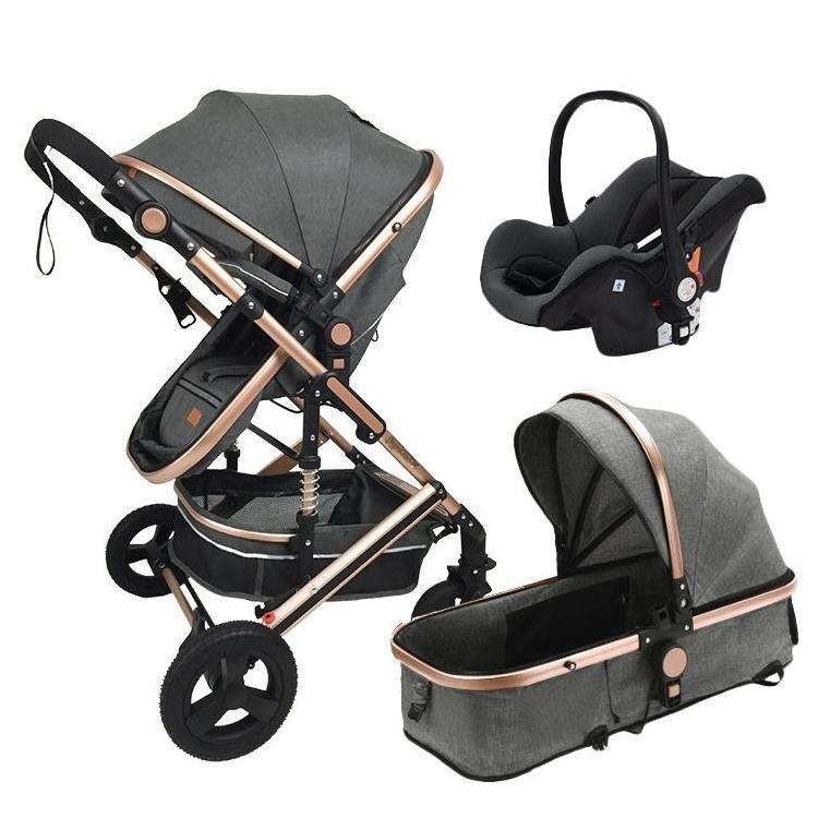 ZYX Wholesale cheap Baby Things travel system luxury baby stroller 3 in 1 with carrycot and carseat