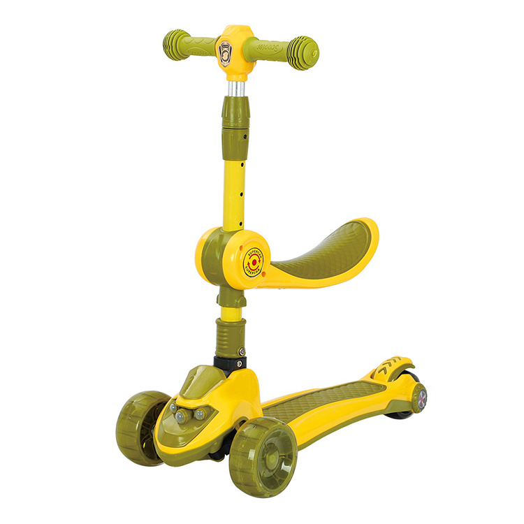 2023 the cheapest scooter kid hot sale kid toy 2 in 1 can seat kick scooter with light and music