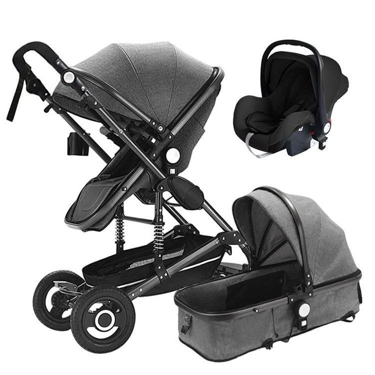 ZYX Wholesale cheap Baby Things travel system luxury baby stroller 3 in 1 with carrycot and carseat