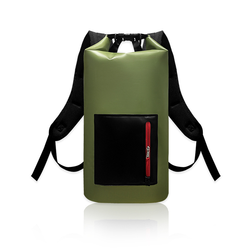 Outdoor Waterproof Rolled Dry Bag Pvc Custom Logo Floating Bag Camping Hiking Travel Swimming Backpack Bag