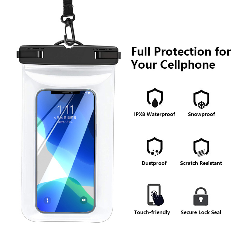 Outdoor waterproof phone case Universal Waterproof Phone Pouch Dry Bag Pvc Mobile Phone Waterproof Bag For Travel Swimming