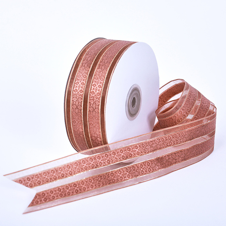 Factory festival ribbon 1 inch ribbon jacquard printed grosgrain decoration christmas ribbon