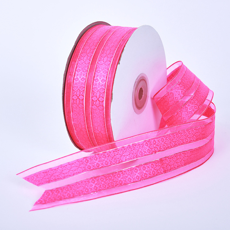 Factory festival ribbon 1 inch ribbon jacquard printed grosgrain decoration christmas ribbon