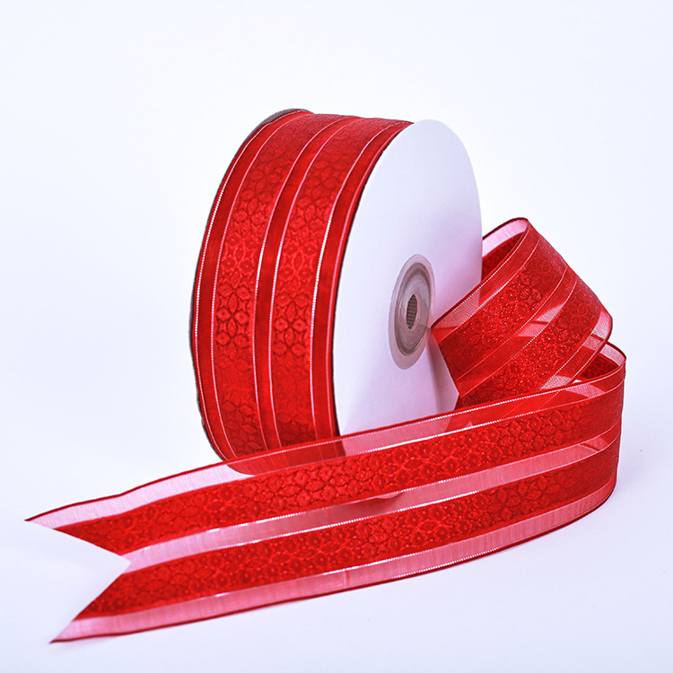 Factory festival ribbon 1 inch ribbon jacquard printed grosgrain decoration christmas ribbon