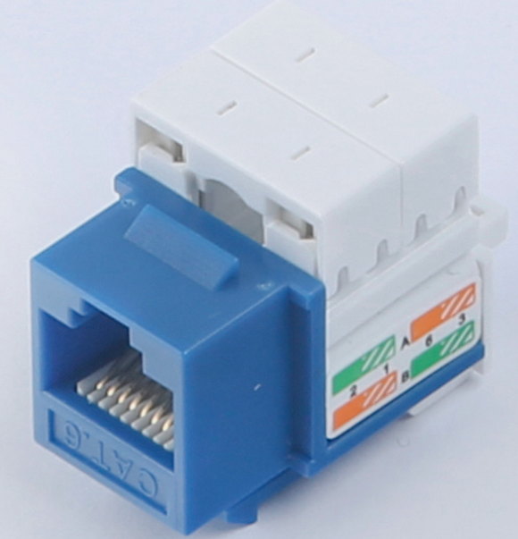 factory produce best seller RJ45 cat5 cat6 180 degree keystone jack for faceplate