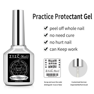 ZYZC nail practice hand for acrylic nails fast air dry protect manicure and finger peel off base coat gel polish for newer