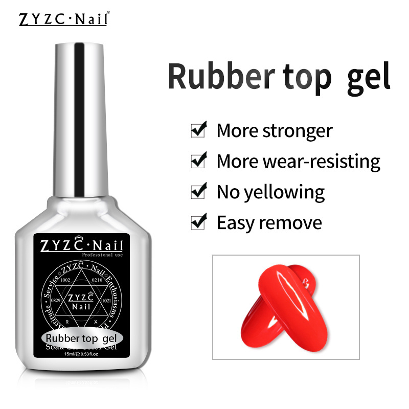 ZYZC nail estra shine original natural resin led gel clear top good stick soft best no-wipe gel top coat high quality polish gel