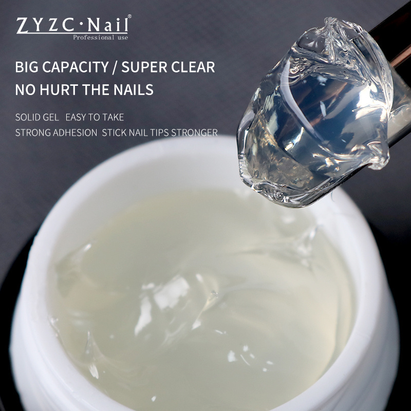 Clear PVC Nail Soft Gel Non Sticky 3D Solid Carving UV Gel Glue Soak Off Gel Polish Paste DIY Manicure Nails Designs