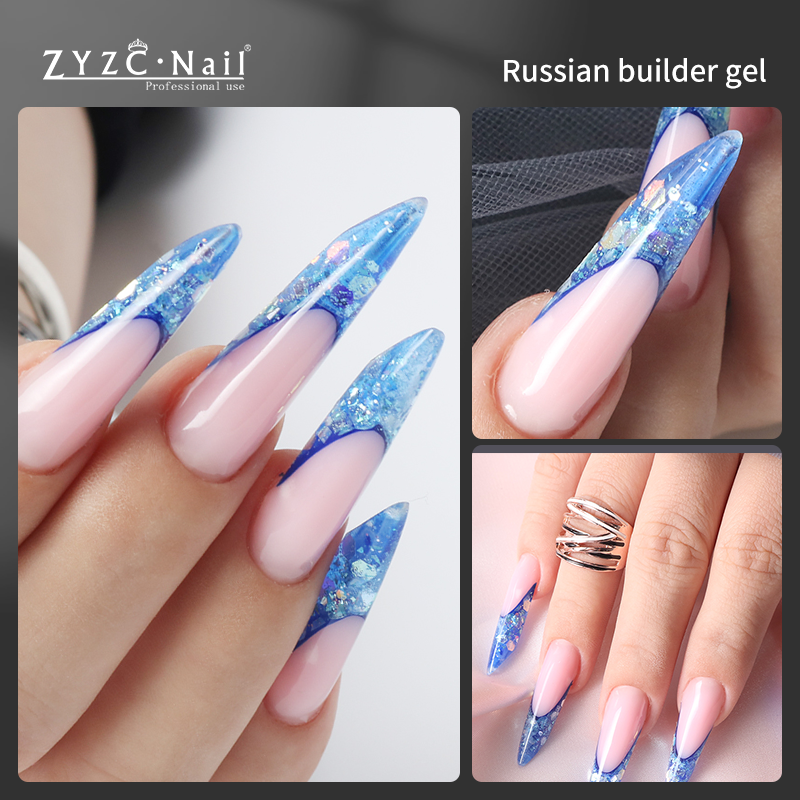 2024 Long Lasting Art Glitter Uv Poly Gel Polish For Extending Finger Camouflage Acrylic Nail Extension Glue