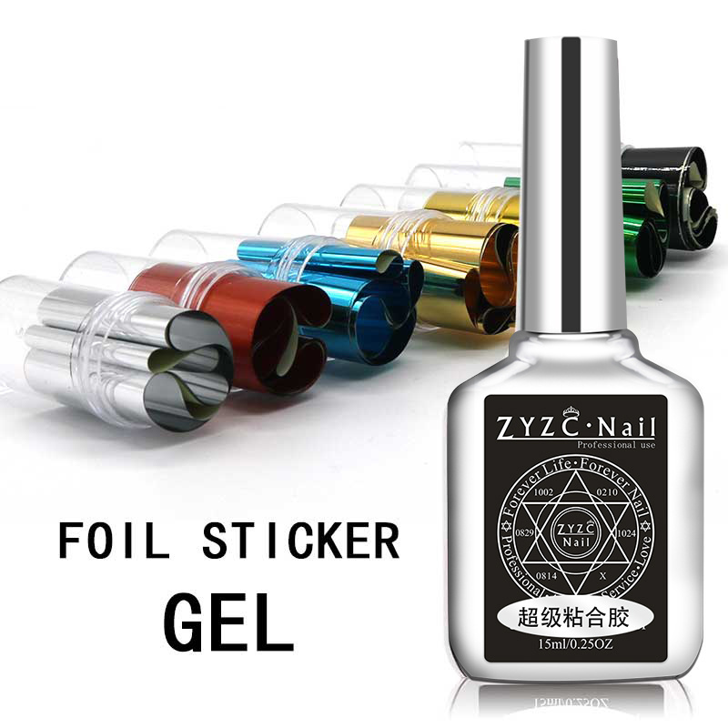 Nail art paint Foil Glue Gel nail sticker foil transfer glue Nail Art Stickers UV LED gel polish