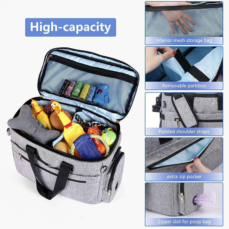 Pet Travel Bag Airline Approved Dog Travel Bag With Locking Safety Zippers Ideal Dog Travel Kit