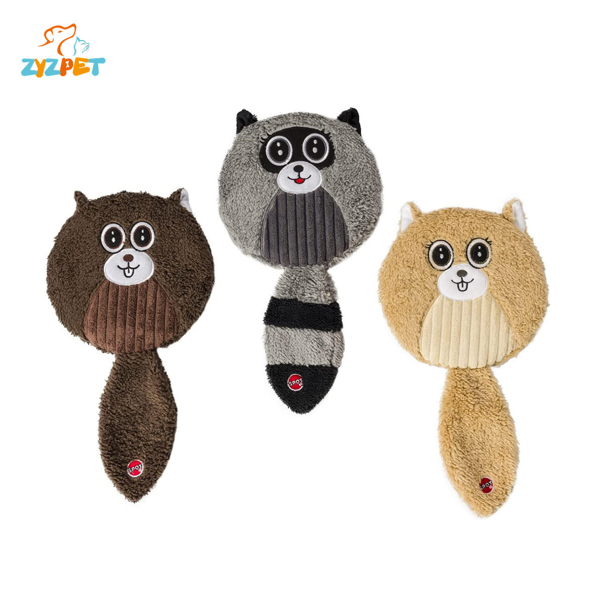 Hot Selling Hide and Seek Dog Toy Tree Hole Squirrels Owl Pet Toys Plush Squeaky Dog Chew Toy