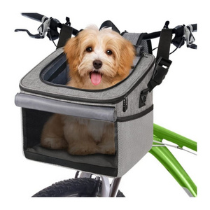 Pet Bicycle Bag Dog Bike Basket Carrier Puppy Cat Travel Bike Seat For Cycling Hiking Accessories