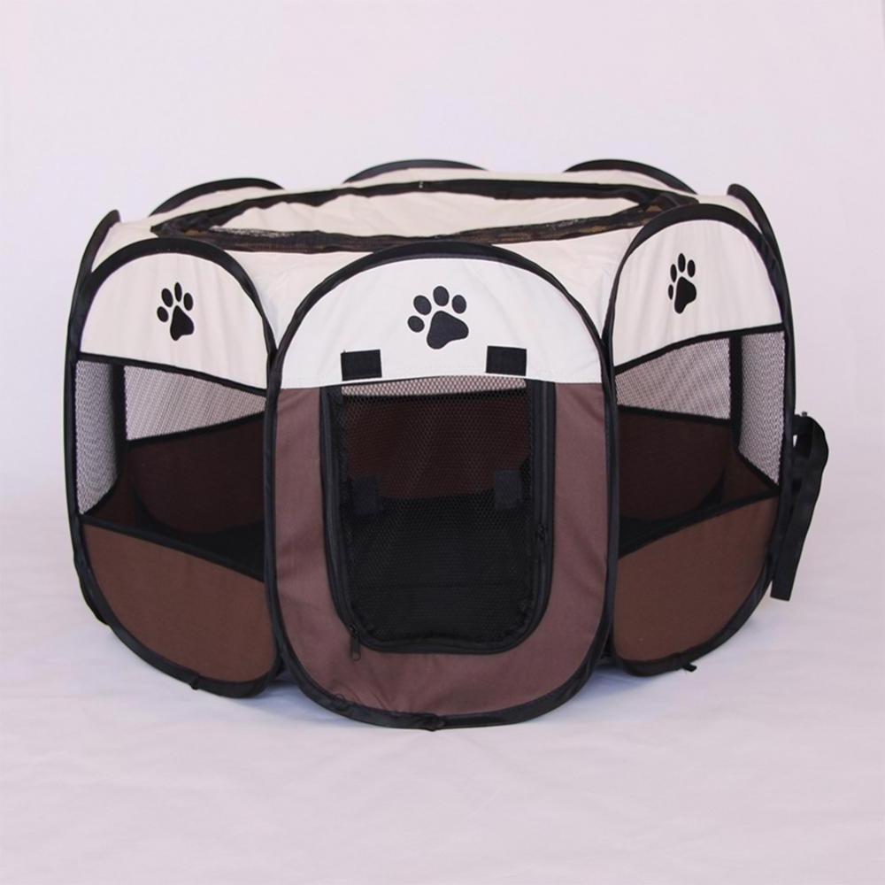 Fashion Cute Dog Cat Pet Puppy Folding Crate Oxford Cloth Fence Dog Cat Kennel Playpens Puppy Exercise Cage Pet Bad Products