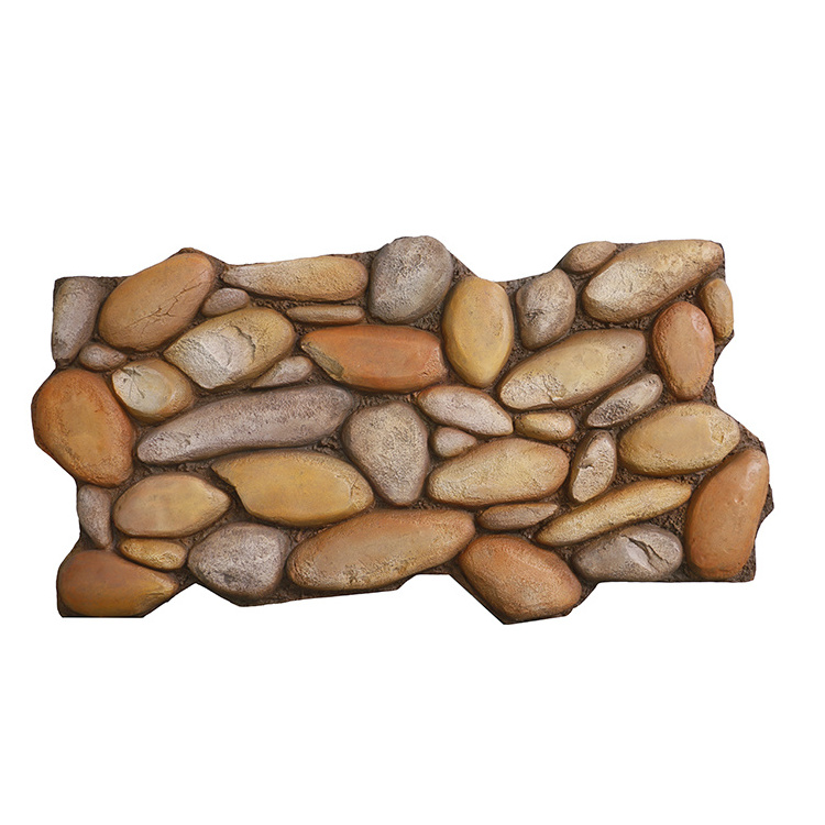 ZYZR Polyurethane Exterior Wall Stone Panel Pebbles Polyurethane Decorative Faux Stone Wall Panels