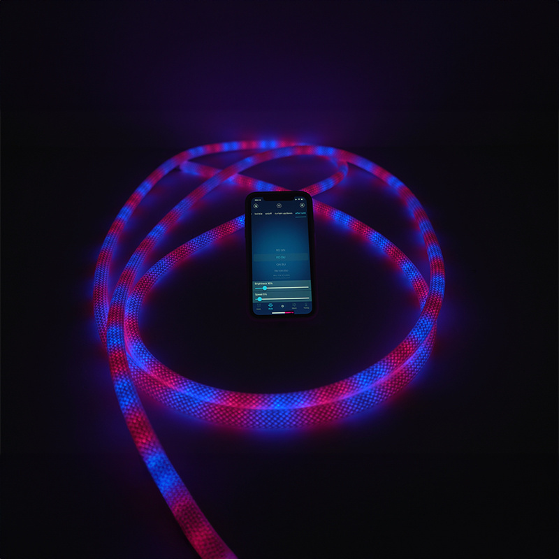 Addressable Dmx 512 Led Strip Neon Diameter 16mm 5V 12V 24V Rgb Rgbw Magic Dream Color Led Neon Flex For Building Lighting