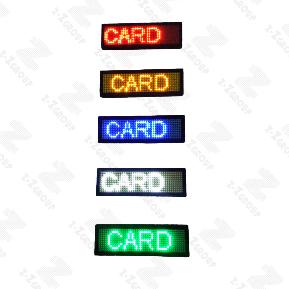 LED Name/Time/Temperature/Gas Message Badge/Chest Card/ Pin Tag Multi-language Rechargeable Mini Display