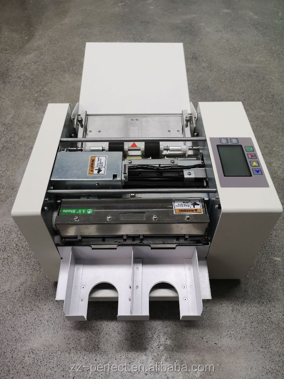 laminated paper 300gsm a3 auto visit photo electric automatic name business card creaser slitter cutter cutting machine