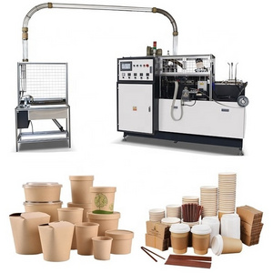 mini low cost full servo disposable carton paper plates and box and coffee cups making machine for making paper cups