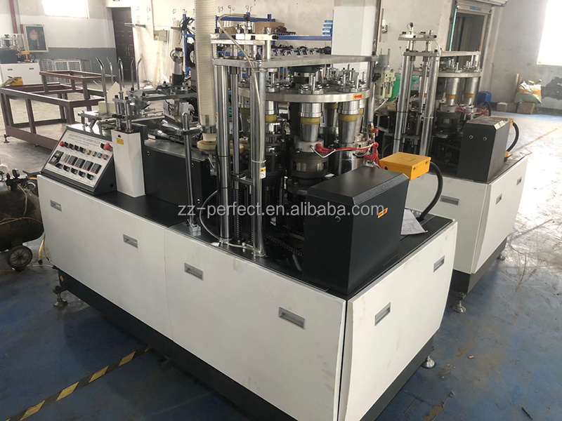 High Speed ultrasonic new disposable  85 pcs/ min carton paper coffee cup production line making machine