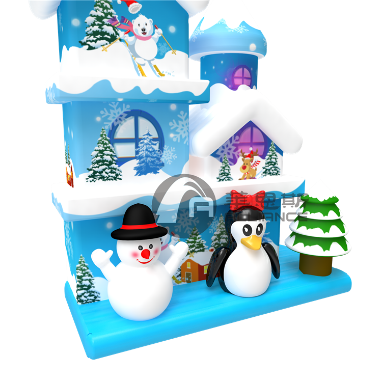 Giant inflatable ice snow gate inflatable entrance arch for theme park