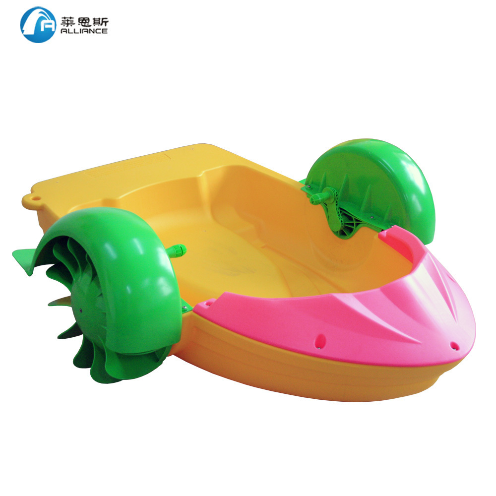 Alliance commercial water toys small single hand crank paddle rowing boat plastic water paddle boat For Kids Adults for sale