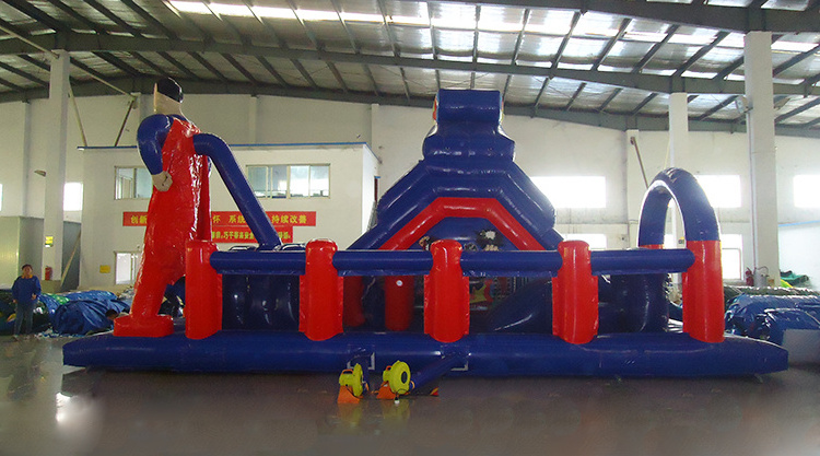 Special Design Combo Slide Inflatable Superman Slide with Obstacle for Sale