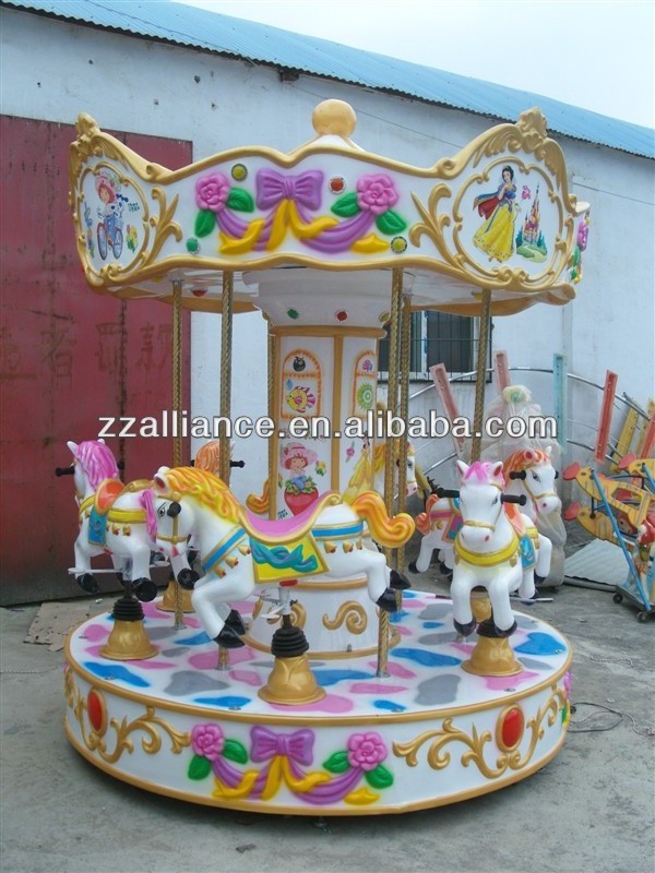 mini carrousel for 6 kids mechanical ride 6 seats carousel merry go round