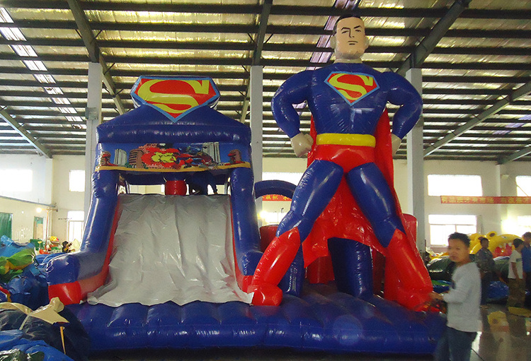 Special Design Combo Slide Inflatable Superman Slide with Obstacle for Sale