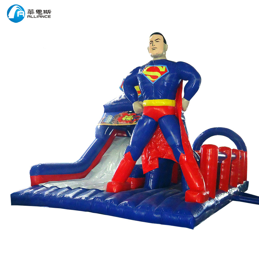 Special Design Combo Slide Inflatable Superman Slide with Obstacle for Sale