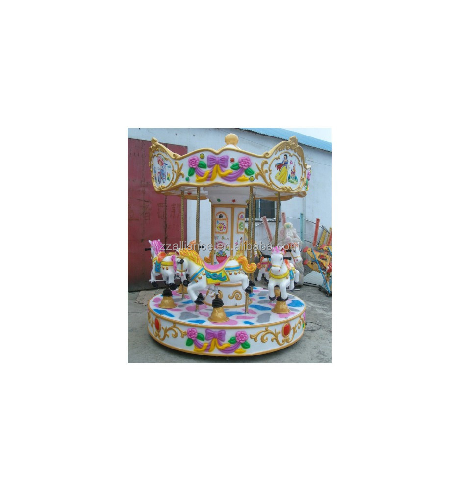 mini carrousel for 6 kids mechanical ride 6 seats carousel merry go round