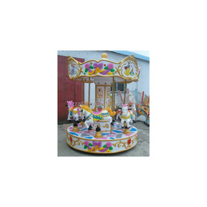 mini carrousel for 6 kids mechanical ride 6 seats carousel merry go round