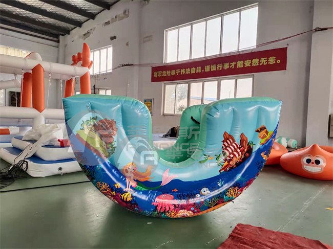 inflatable airtight viking seesaw game cheap inflatable pirate ship seesaw for kids game