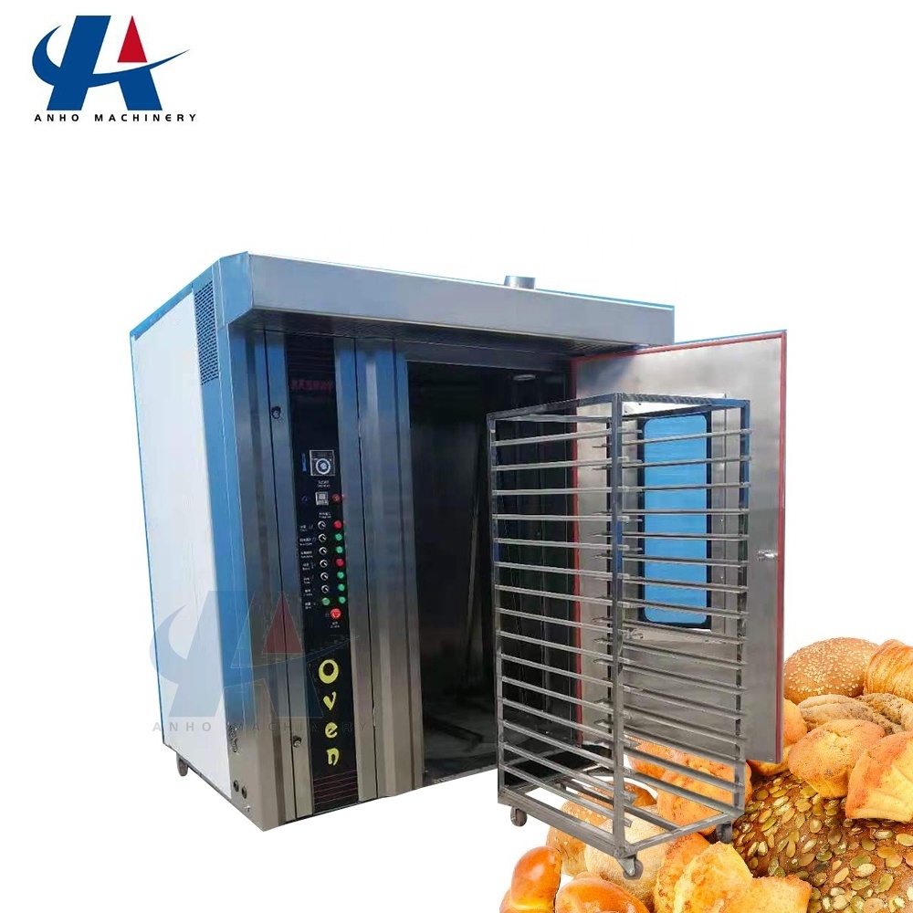 Rotary Oven Price Gas Electric Big Rotating Bakery Rotary Rack Oven Baking Loaf Bread Bakery Oven