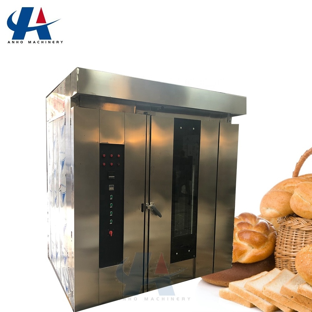 Rotary Oven Price Gas Electric Big Rotating Bakery Rotary Rack Oven Baking Loaf Bread Bakery Oven