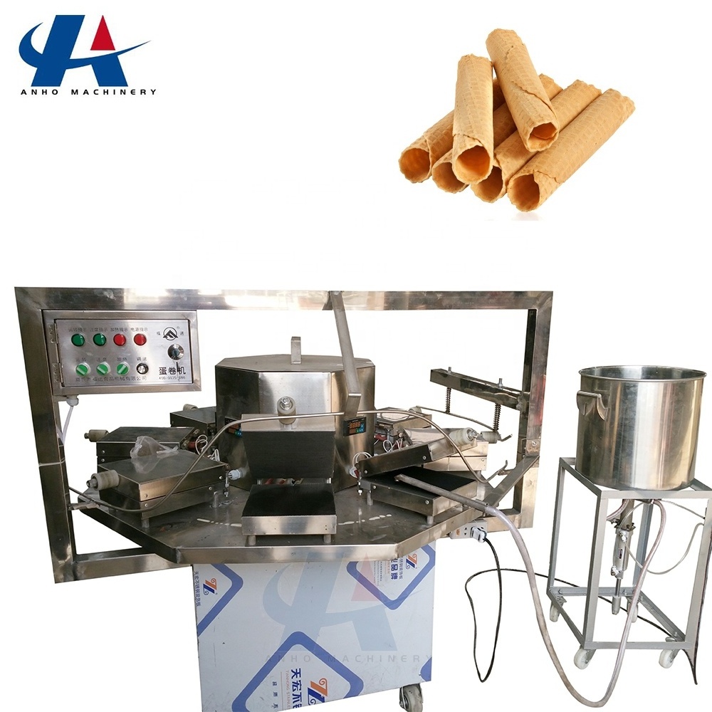 Industrial Commercial Equipment Stroopwafel Ice cream Wafer Egg Roll Waffle Maker Ice Cream Cone Make Machine for Trade