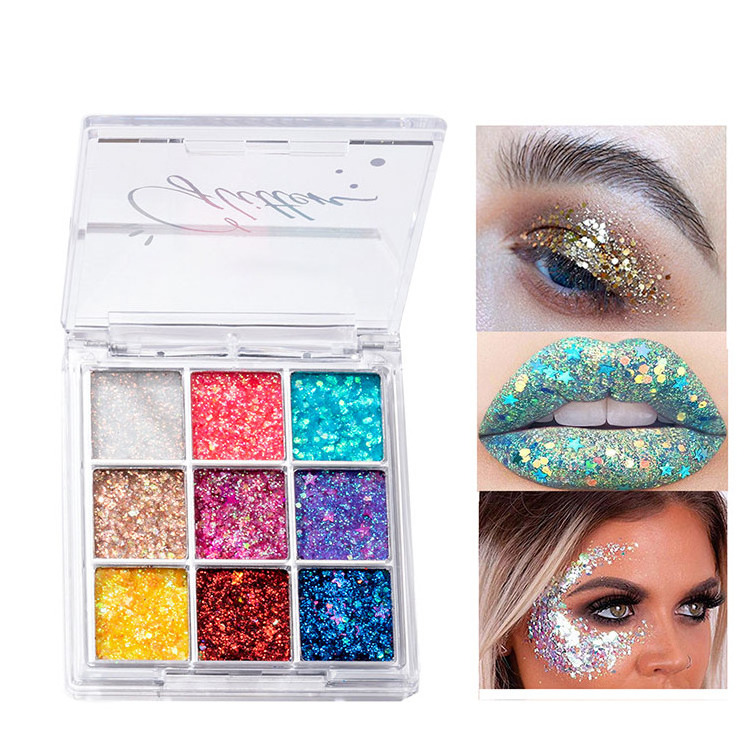 custom pink eyeshadow shimmer multi chrome bulk vegan glitter eyeshadow palette custom logo eyeshadow glitter