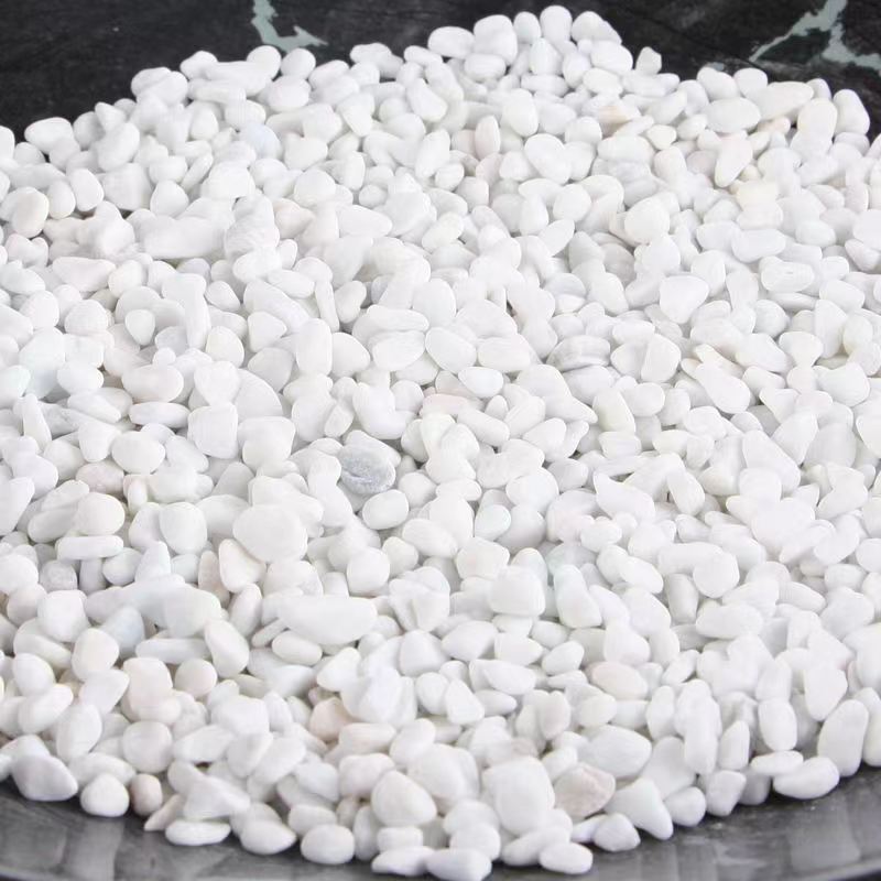 Natural snow white pebbles Top quality tumbled stone pebble for garden landscape decoration outdoor Gravel Pebble Stone