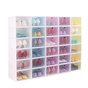 Thickened drawer type custom shoe boxes clear plastic stackable home storage & organization