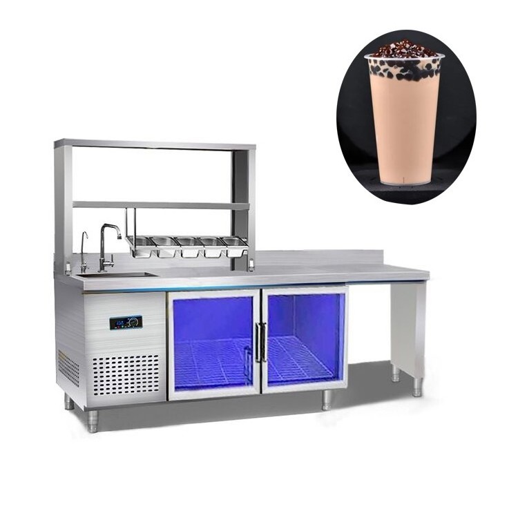 Chine Factory offered various of Bubble Tea Preparing Working Station Table Counter