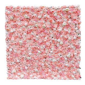 Custom Salon Wedding Hotel Floral Wall Backdrop Decor 3D Roll Up Flowerwall Mat Artificial Silk Peony Rose