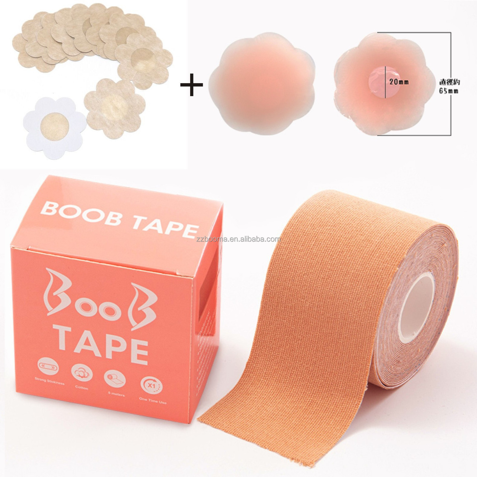 Custom Package Waterproof Boob Lifting Tape Bio Glue Breast Lift Boob Body Tape for Women Nipple Cover