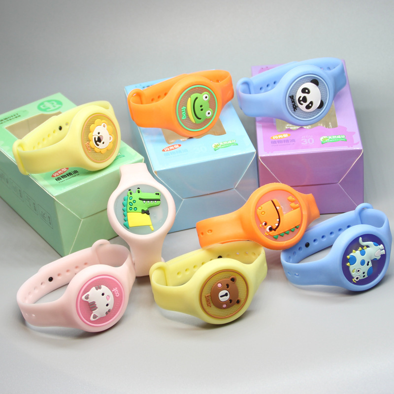 Factory Shiny Mosquito Device Safe For Kids Silicone Light Mosquito Repellent Watch Wristband Insect Repellent Bracelet