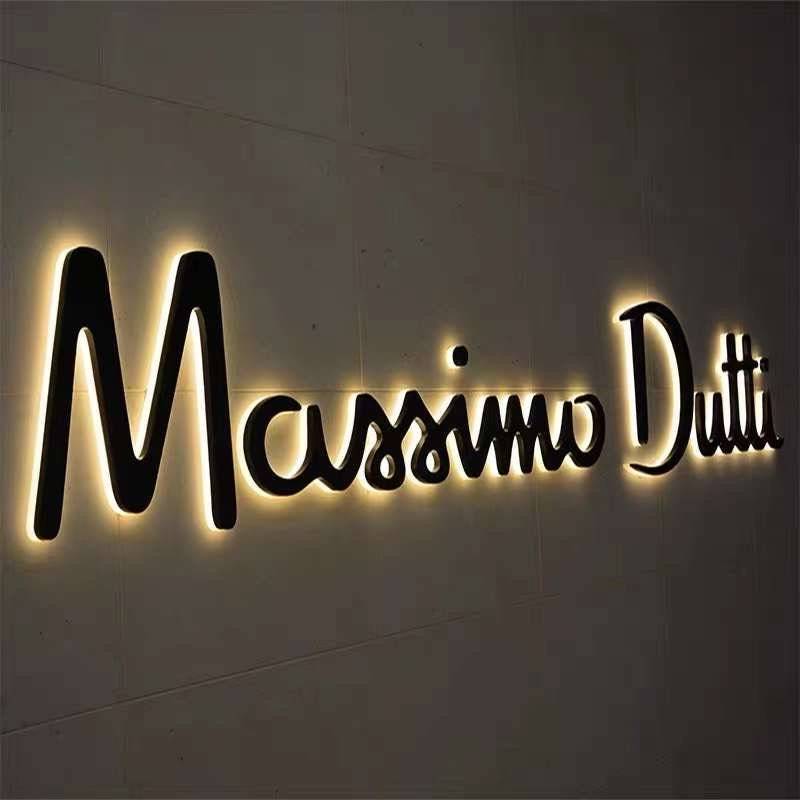 Custom sign Business Reception Led Signs 3d Signage Backlit customizable store front sign Metal Logo channel Letter