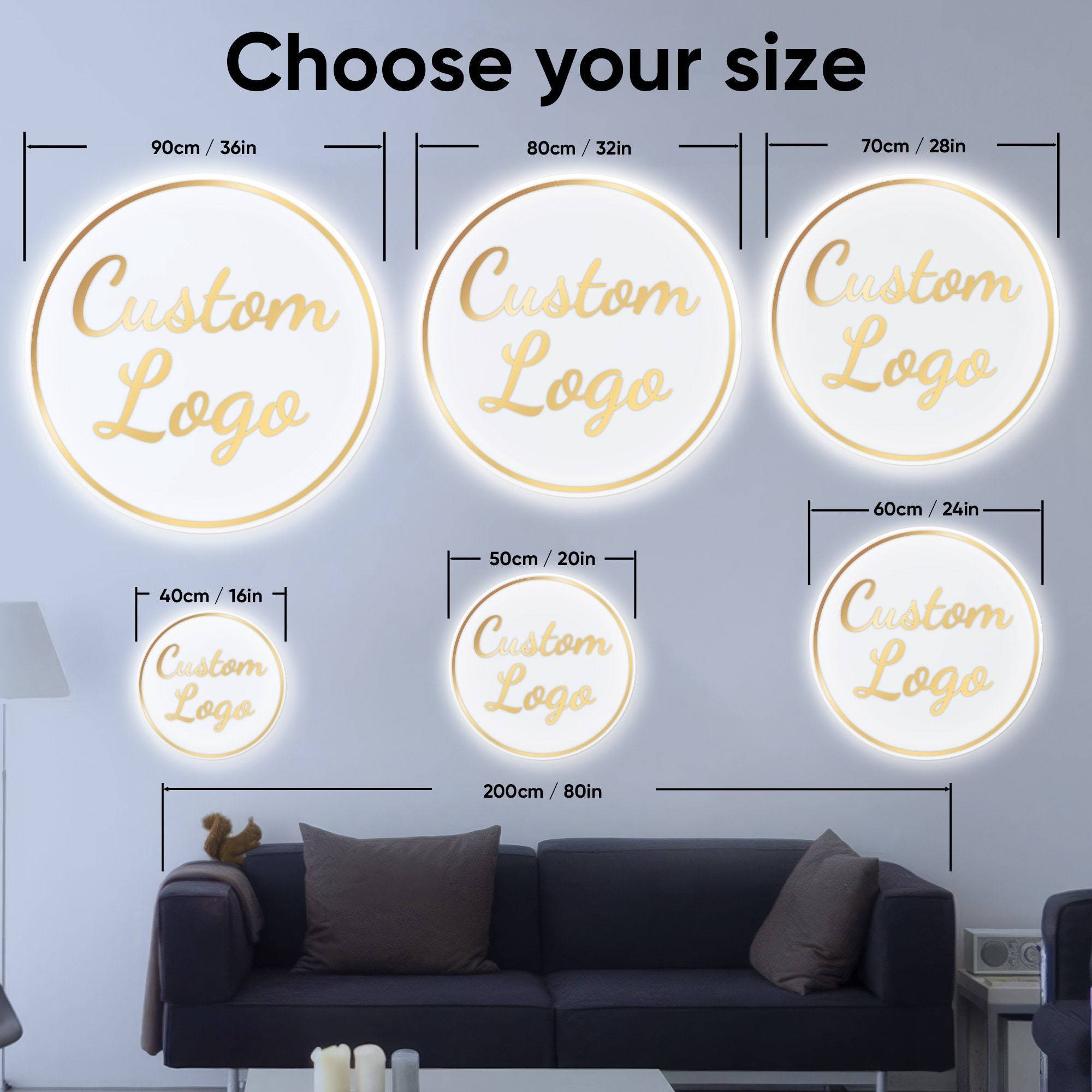 custom wall 3d led shop sign office indoor 3d backlit led business name sign gold metal sign