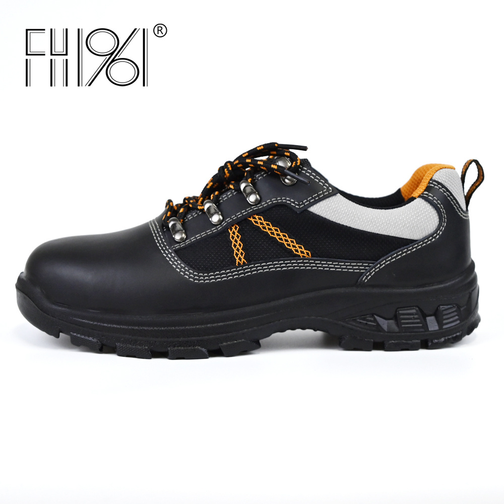 FH1961 Durable Lightweight Safety Shoes for Men Steel Toe Work Boots for Construction Slip Resistant Comfortable